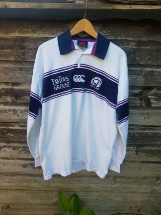 Scotland Rugby Union Canterbury 2001 Away Shirt Jersey Longsleeve Vintage Rare