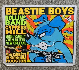 Rare Frank Kozik Signed Beastie Boys Poster Concert Poster By Frank Kozik