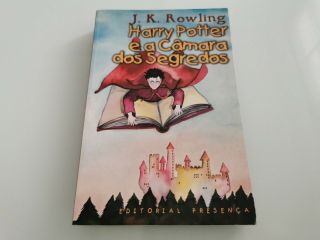 Rare Harry Potter Chamber Of Secrets Portuguese Translation 1st Cover Jk Rowling