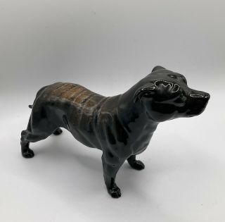 Rare Beswick Staffordshire Vintage Terrier Dog In Brindle Colouration