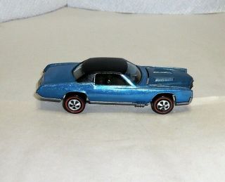 Rare Vintage 1968 Mattel Hot Wheels Redline Custom Eldorado Light Blue Usa
