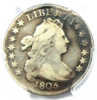 1805 Draped Bust Dime 10c - Certified Pcgs Fine Details - Rare Coin