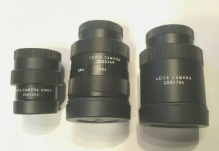 3 Rare Leica Camera Spotting Scopes Vario Ocular Eyepieces B20x 32x 40x 60x