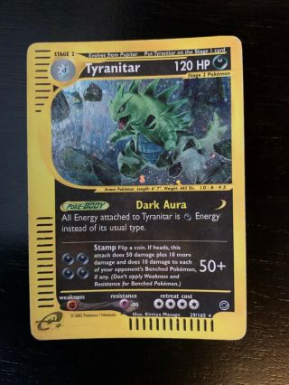 Tyranitar 29/165 Holo Rare Foil | Expedition Base Set | Wotc Pokemon Tcg | Hp