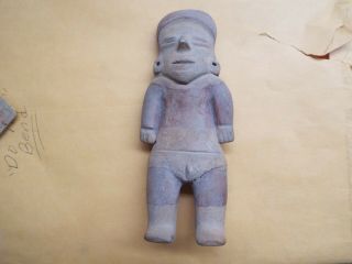 Rare Aztec,  Mayan C.  1400 - 1500 Ad.  Clay Standing Male Figure.  6 " Tall