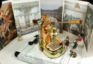 Rare La Pavoni Professional Postmillenium Brass Prg Lever Espresso Machine