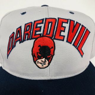 Rare Vintage 1990’s Marvel Daredevil Snap - Back Hat Cap W/tags Dead Stock