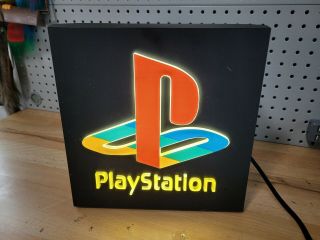 Sony Playstation 1 Ps1 Rare Store Display 1995 Light Up Sign Official Sony Sign
