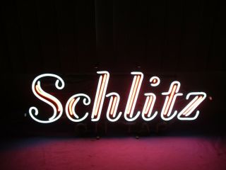Vtg 1968 Schlitz beer on tap neon light up sign motion moving flashing VERY RARE 2