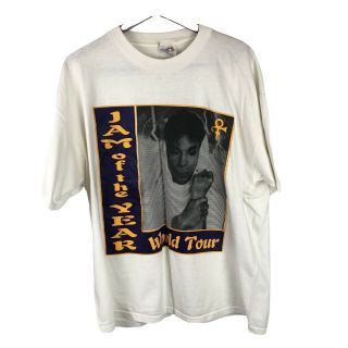 Vintage Prince 1990’s Prince Jam Of The Year Tour T - Shirt White Xl Rare See Desc