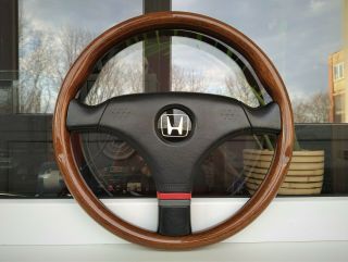 Honda Access Civic Crx Momo Wooden Steering Wheel Ee9 Eg6 Ek4 Edm Jdm Sir Rare