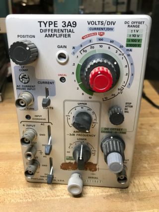 Plug - In For Tektronix Oscilloscop,  Type 3a9 Differential Amplifier Rare