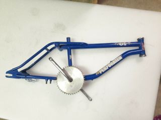 Rare 1988 Electric Blue Gt Pro Performer Frame Old School Bmx Freestyle Tour