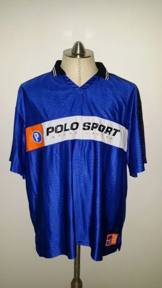 Rare Vtg Polo Sport Ralph Lauren Soccer Jersey Shirt Men 
