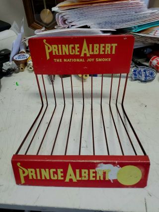Rare 1950s Prince Albert Tobacco Metal Display Rack Shelf Signs