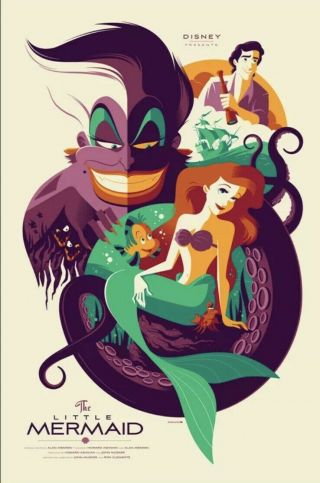 The Little Mermaid Mondo Poster Print By Tom Whalen - Rare
