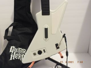 Xbox 360 Gibson X - Plorer Wired Controller Redoctane Guitar Hero Bundle Rare