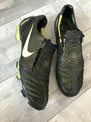 Nike Total 90 Laser Ii Fg Black Green Football Cleats Boots Us12 Uk11 Rare