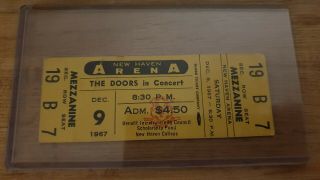 Extremely Rare The Doors Jim Morrison Concert Ticket Haven Arena 1967