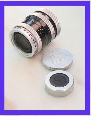 Kern - Paillard Switar 5.  5mm F/1.  8 D - Mount Lens - Fully.  Rare.