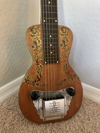 Vintage 1940’s Oahu Tonemaster Lap Steel Guitar Rare Honolulu Ohsc