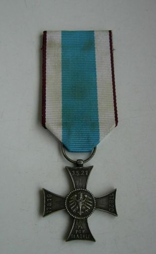 Polish Poland Wwi Silesian Cross Of Valour And Merit,  1st Type,  Rare
