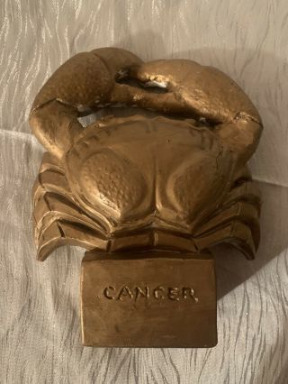 Rare Fred Press Zodiac Sculpture Cancer