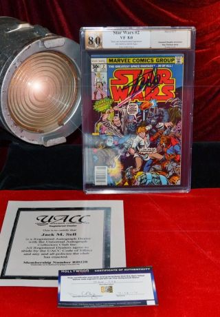 Rare Signed Stan Lee Autograph Marvel Star Wars Comic 2,  Pgx Vf 8.  0,  Not Cgc
