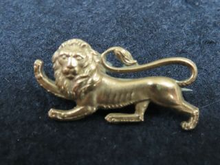 Rare 1938 British Lions Rugby Tour Brass Lion Pin Badge Tour To South Africa