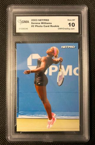 Serena Williams 2003 Netpro Rookie Rc Graded 10 2 Photo Card Rare Hot