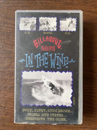 Billabong Presents In The Wind (vhs,  1991) Rare Surfing Movies - Vtg Australia