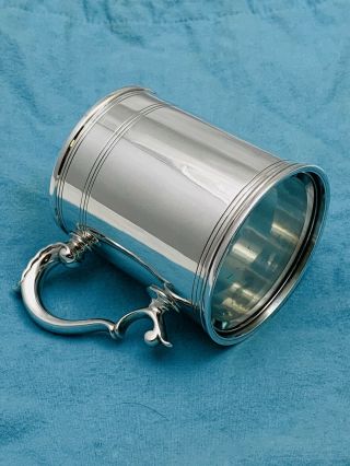 Antique Rare Tiffany & Co.  Sterling Silver Mug With Glass Bottom.  21968