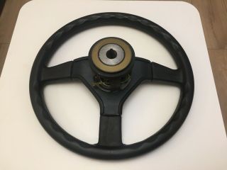 Momo Ghibli 3 spoke leather steering wheel FERRARI 348 with hub RARE 6