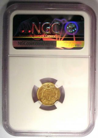 1856 - S Indian Gold Dollar (G$1 Coin) - Certified NGC XF Detail - Rare 