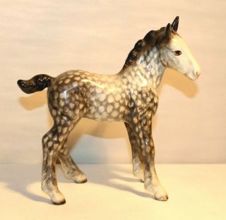 Very Rare Figurine Beswick Horse Iconic Rocking Horse Dapple Gray 951 Foal