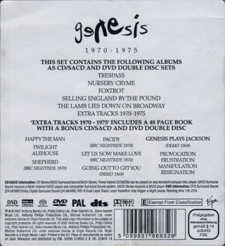 GENESIS 1970 - 1975 ULTRA RARE 2008 REMASTER CD/SACD/DVD SET 48 - PAGE BOOK LIKE 2