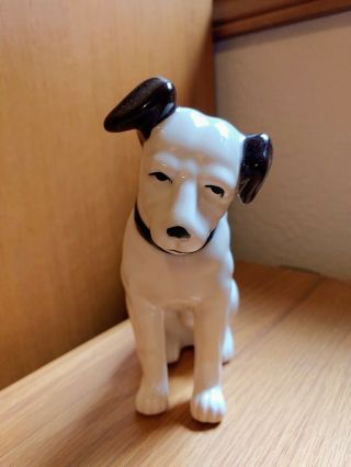 Rare Vintage Ceramic 9 " Rca Nipper Dog Statue " His Master 