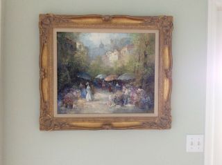 Willi Bauer Rare Oil Painting On Canvas Signed Framed Artwork.  Great Price