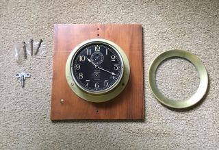 Vintage Rare Waltham Ship Clock Us Navy Brass