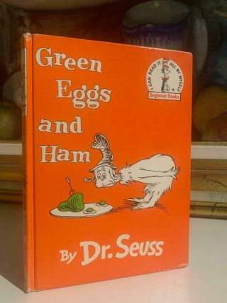 Very Rare Dr.  Seuss Green Eggs And Ham 1st Prt Signed Autograph With Dj Hat
