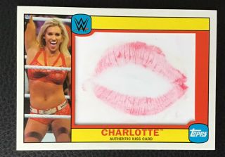 Charlotte Flair Wwe 2016 Topps Heritage Kiss Card Rare 82/99