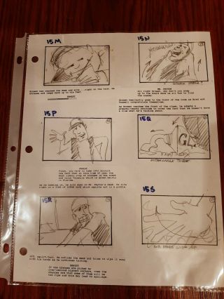 Rare Ernest P Worrell storyboard,  Chiodo Brothers,  Scared Stupid,  killer klowns 6