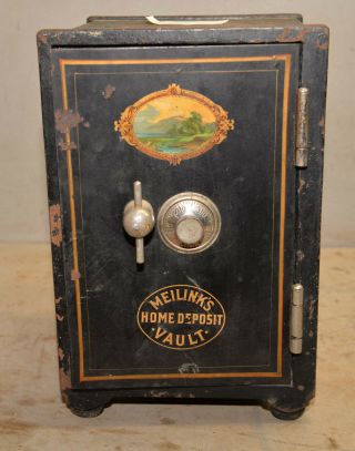Rare Antique Meilink Queen Size Floor Safe Home Deposit Collectible Cash Box