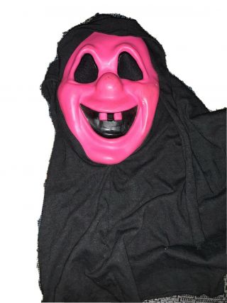 Pink Fantastic Faces Scream Mask Sarah Spook Rare Cotton Hood Fun World Div