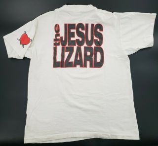 VTG Fruit Of The Loom The Jesus Lizard Band White T Shirt XL 90s Rare USA Made 2