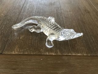 Rare Vintage Waterford Crystal Alligator Figurine Paperweight 1970 