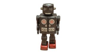 Vintage Rare Old Collectible Antique Battery Operated Robot Tin Toy 100 Origina