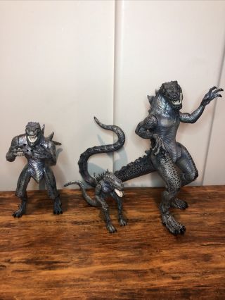 3 Rare Trendmasters Godzilla 1998 Action Figures Supreme 13in,  10in,  & 6in