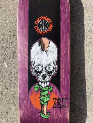 Very Rare Vintage 1991 Zorlac Aaron Deeter Monkey Club Skateboard Pushead ART 2
