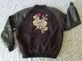 Rare Cher Heart Of Stone 1990 Black Tour Jacket L - Xl